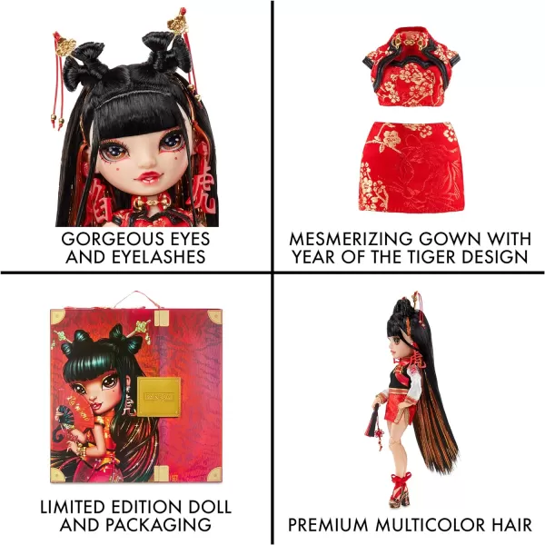Rainbow High Chinese New Year Collector Doll - 2022 Year of The Tiger Lily Cheng with Multicolored Rainbow Hair, 2 Gorgeous Outfits to Mix &amp; Match and Premium Doll Accessories, Multicolor- 2022 Year of The Tiger Lily Cheng with Multicolored Rainbow Hair, 2 Gorgeous Outfits to Mix &amp; Match and Premium Doll Accessories, Multicolor)