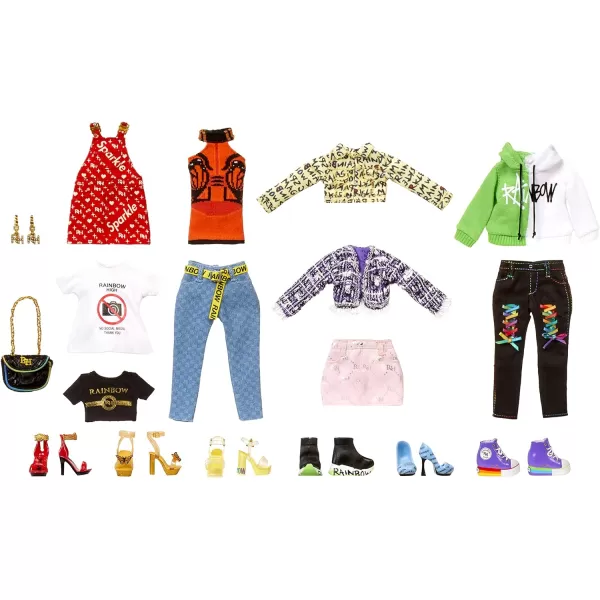 Rainbow High Deluxe Fashion Closet for 400+ Looks. Portable Clear Acrylic Playset Features 31+ Designer Doll Clothing &amp; Accessories, Gift for Kids &amp; Collectors, Toys for Kids Ages 6 7 8+ to 12 Years