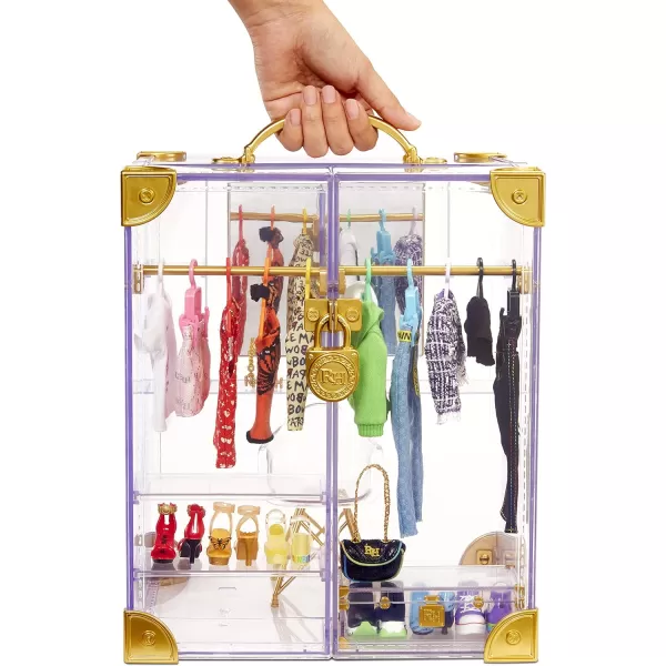 Rainbow High Deluxe Fashion Closet for 400+ Looks. Portable Clear Acrylic Playset Features 31+ Designer Doll Clothing &amp; Accessories, Gift for Kids &amp; Collectors, Toys for Kids Ages 6 7 8+ to 12 Years