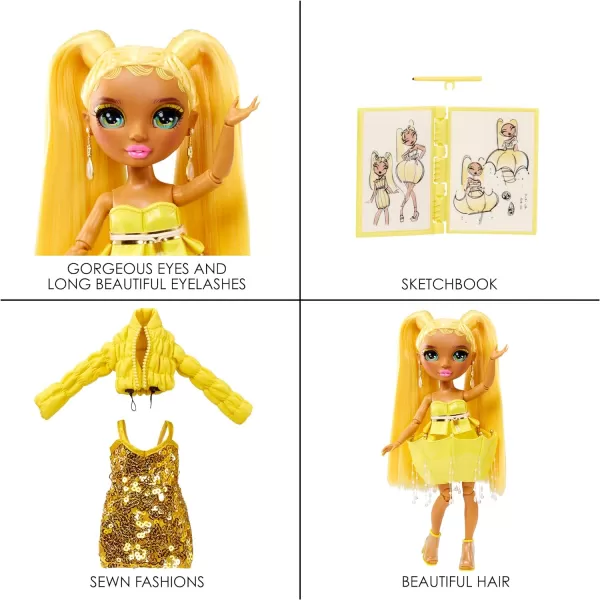 Rainbow High Fantastic Fashion Sunny Madison – Yellow 11” Fashion Doll and Playset with 2 Complete Doll Outfits, and Fashion Play Accessories, Great Gift for Kids 4-12 Years Old