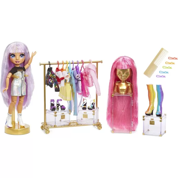Rainbow High Fashion Studio with Avery Styles Fashion Doll Playset Includes Designer Outfits &amp; 2 Sparkly Wigs for 300+ Looks, Gifts for Kids &amp; Collectors, Toys for Kids Ages 6 7 8+ to 12 Years Old