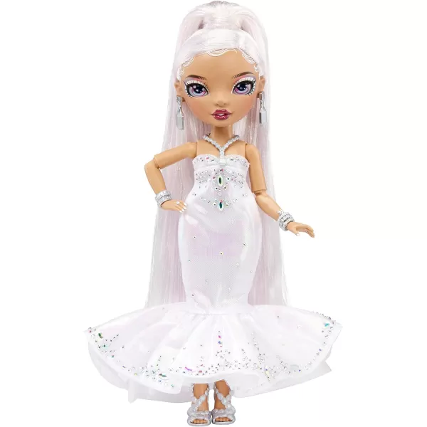 Rainbow High Holiday Edition Collector Doll 11"- 2022 Roxie Grand Posable Fashion Doll with Multicolor Hair, in Diamond &amp; Iridescent Designer Gown Including Premium Doll Accessories. Great Gift