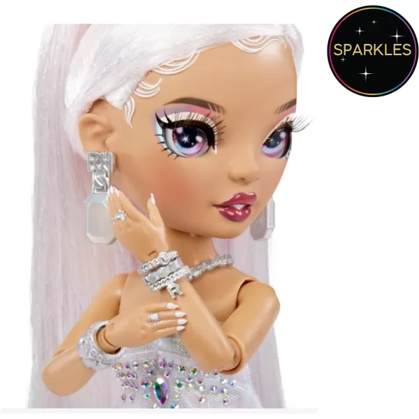 Rainbow High Holiday Edition Collector Doll 11"- 2022 Roxie Grand Posable Fashion Doll with Multicolor Hair, in Diamond &amp; Iridescent Designer Gown Including Premium Doll Accessories. Great Gift