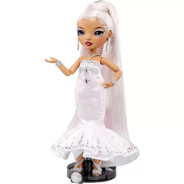 Rainbow High Holiday Edition Collector Doll 11"- 2022 Roxie Grand Posable Fashion Doll with Multicolor Hair, in Diamond &amp; Iridescent Designer Gown Including Premium Doll Accessories. Great Gift