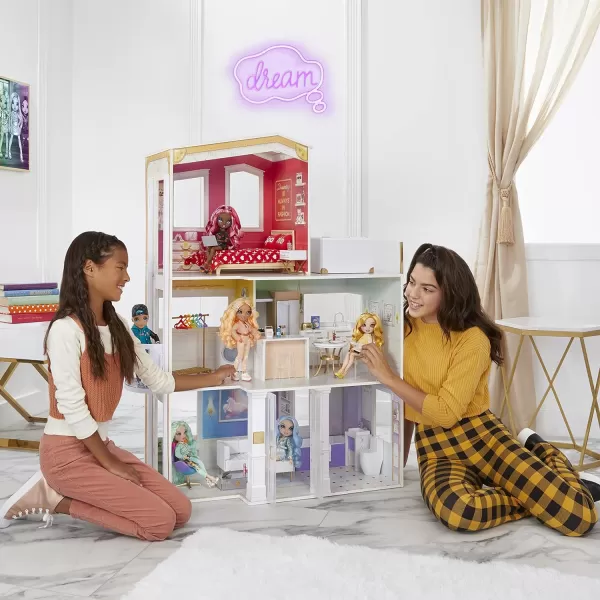 Rainbow High House – 3-Story Wood Doll House , Fully Furnished Fashion Dollhouse, Working Hot Tub, Shower, Elevator, 50+ Accessories, Gift Toy for Kids Ages 6 7 8+ to 12 Years, Fully Furnished Fashion Dollhouse, Working Hot Tub, Shower, Elevator, 50+ Accessories, Gift Toy for Kids Ages 6 7 8+ to 12 Years)