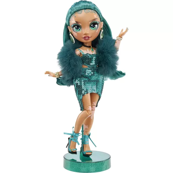 Rainbow High Jewel Richie- Emerald Green Fashion Doll with Vitiligo. 2 Designer Outfits to Mix &amp; Match with Accessories, Great Gift for Kids 6-12 Years Old and Collectors