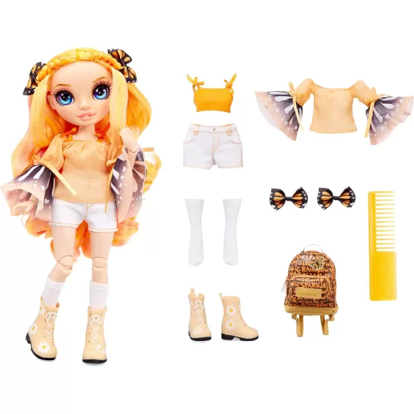 Rainbow High Jr High Poppy Rowan- 9-inch Orange Fashion Doll with Doll Accessories- Open and Closes Backpack, Great Gift for Kids 6-12 Years Old and Collectors