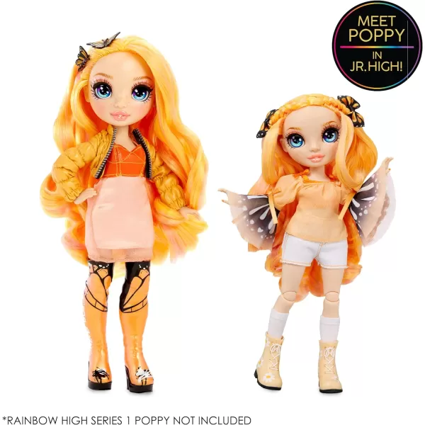 Rainbow High Jr High Poppy Rowan- 9-inch Orange Fashion Doll with Doll Accessories- Open and Closes Backpack, Great Gift for Kids 6-12 Years Old and Collectors