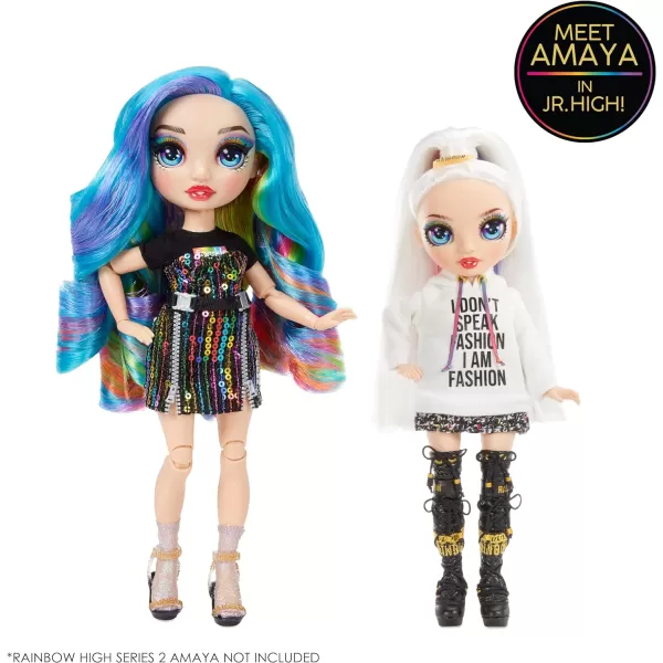 Rainbow High Jr High Series 2 Amaya Raine- 9" Rainbow Posable Fashion Doll with Designer Accessories and Open/Close Backpack. Great Toy Gift for Kids Ages 6-12 Years Old &amp; Collectors