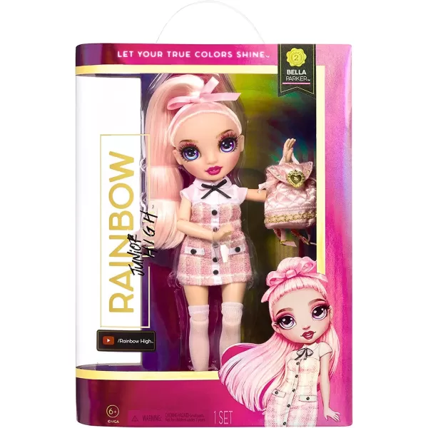 Rainbow High Jr High Series 2 Bella Parker- 9" Pink Posable Fashion Doll with Designer Accessories and Open/Close Backpack. Great Toy Gift for Kids Ages 6-12 Years Old &amp; Collectors