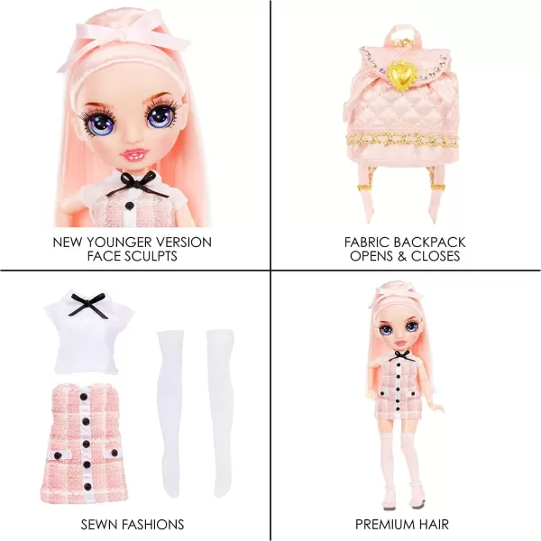 Rainbow High Jr High Series 2 Bella Parker- 9" Pink Posable Fashion Doll with Designer Accessories and Open/Close Backpack. Great Toy Gift for Kids Ages 6-12 Years Old &amp; Collectors