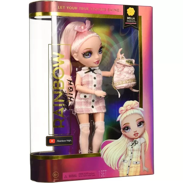 Rainbow High Jr High Series 2 Bella Parker- 9" Pink Posable Fashion Doll with Designer Accessories and Open/Close Backpack. Great Toy Gift for Kids Ages 6-12 Years Old &amp; Collectors