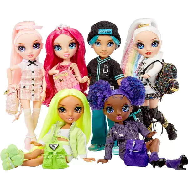 Rainbow High Jr High Series 2 Krystal Bailey- 9" Purple Posable Fashion Doll with Designer Accessories and Open/Close Backpack. Great Toy Gift for Kids Ages 6-12 Years Old &amp; Collectors