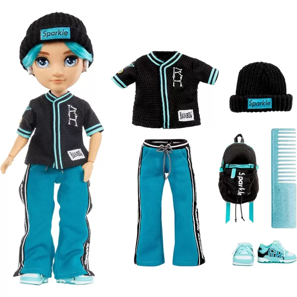 Rainbow High Jr High Series 2 River Kendall- 9" Teal Posable Fashion Doll with Designer Accessories and Open/Close Backpack. Great Toy Gift for Kids Ages 6-12 Years Old &amp; Collectors