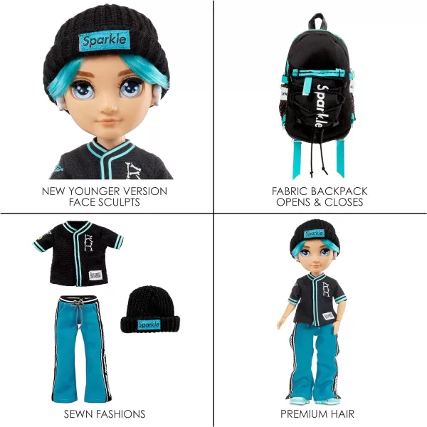 Rainbow High Jr High Series 2 River Kendall- 9" Teal Posable Fashion Doll with Designer Accessories and Open/Close Backpack. Great Toy Gift for Kids Ages 6-12 Years Old &amp; Collectors