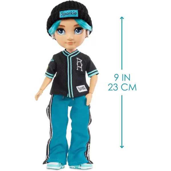 Rainbow High Jr High Series 2 River Kendall- 9" Teal Posable Fashion Doll with Designer Accessories and Open/Close Backpack. Great Toy Gift for Kids Ages 6-12 Years Old &amp; Collectors
