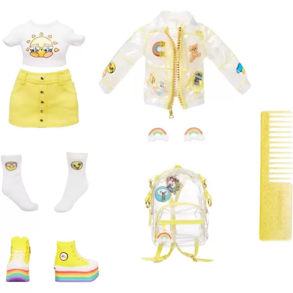 Rainbow High Jr High Sunny Madison - 9-inch Yellow Fashion Doll with Doll Accessories- Open and Closes Backpack, Great Gift for Kids 6-12 Years Old and Collectors