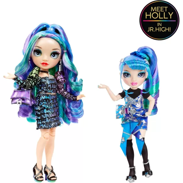Rainbow High Junior High Special Edition Holly De’Vious - 9" Blue and Green Posable Fashion Doll with Accessories and Open/Close Soft Backpack. Great Toy Gift for Kids Ages 4-12