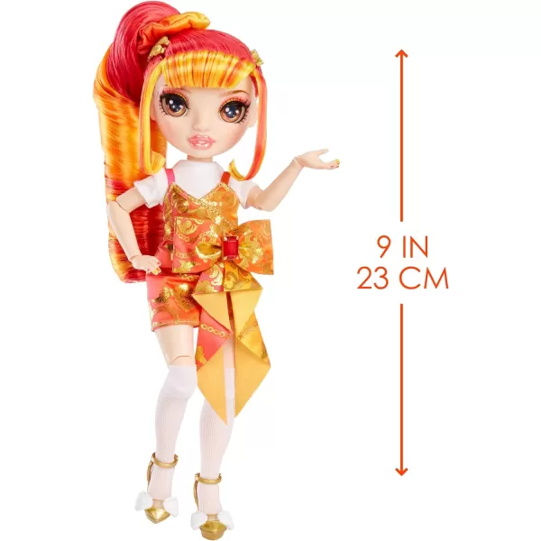 Rainbow High Junior High Special Edition Laurel De’Vious - 9" Red and Orange Posable Fashion Doll with Accessories and Open/Close Soft Backpack. Great Toy Gift for Kids Ages 4-12