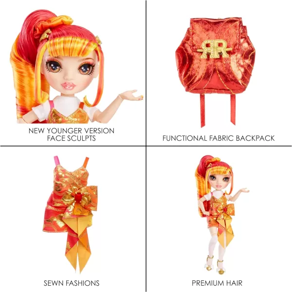 Rainbow High Junior High Special Edition Laurel De’Vious - 9" Red and Orange Posable Fashion Doll with Accessories and Open/Close Soft Backpack. Great Toy Gift for Kids Ages 4-12