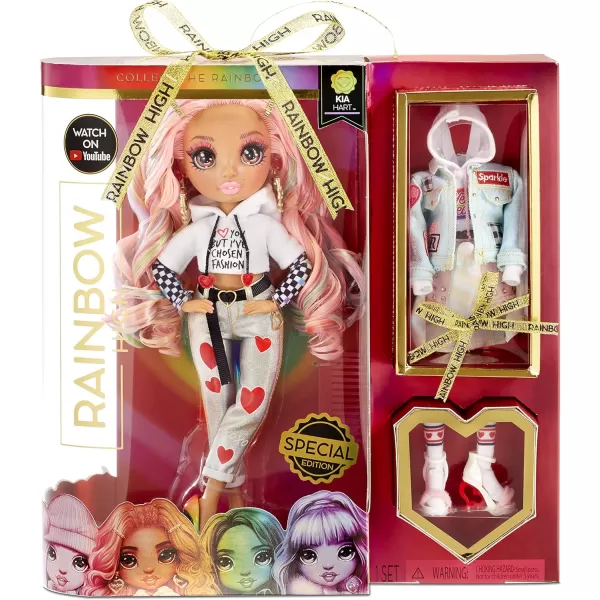 Rainbow High Kia Hart Fashion Doll with 2 Complete Mix &amp; Match Designer Outfits and Accessories, Fully Posable, Toys for Kids &amp; Gift for Collectors, Great Gift for Ages 6-12+ Years Multicolor