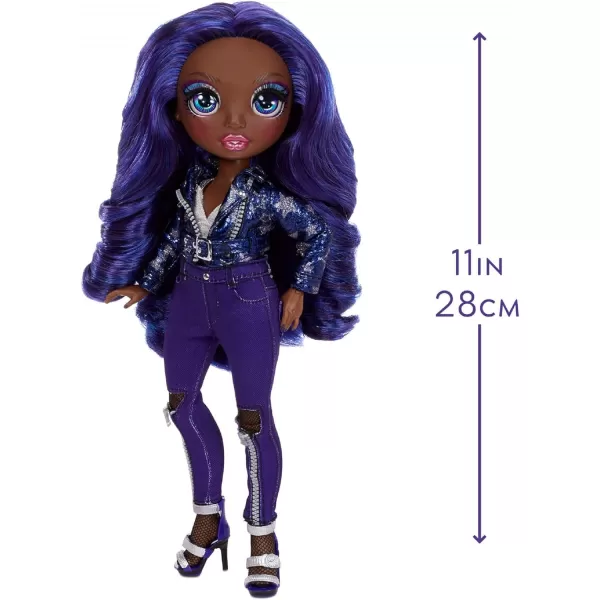 Rainbow High Krystal Bailey – Indigo  Fashion Doll with 2 Outfits to Mix &amp; Match and Doll Accessories, Great Gift and Toy for Kids 6-12 Years Old Fashion Doll with 2 Outfits to Mix &amp; Match and Doll Accessories, Great Gift and Toy for Kids 6-12 Years Old)