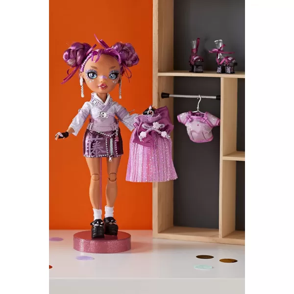 Rainbow High Lila Yamamoto- Mauve Purple Fashion Doll. 2 Designer Outfits to Mix &amp; Match with Accessories, Great Gift for Kids 6-12 Years Old and Collectors