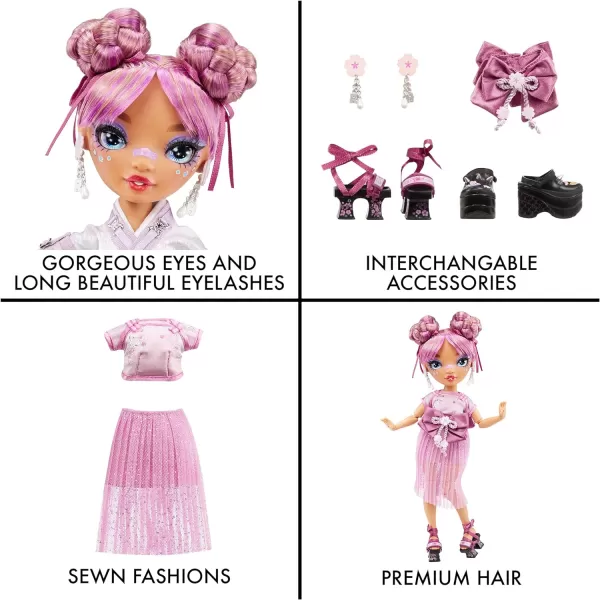 Rainbow High Lila Yamamoto- Mauve Purple Fashion Doll. 2 Designer Outfits to Mix &amp; Match with Accessories, Great Gift for Kids 6-12 Years Old and Collectors