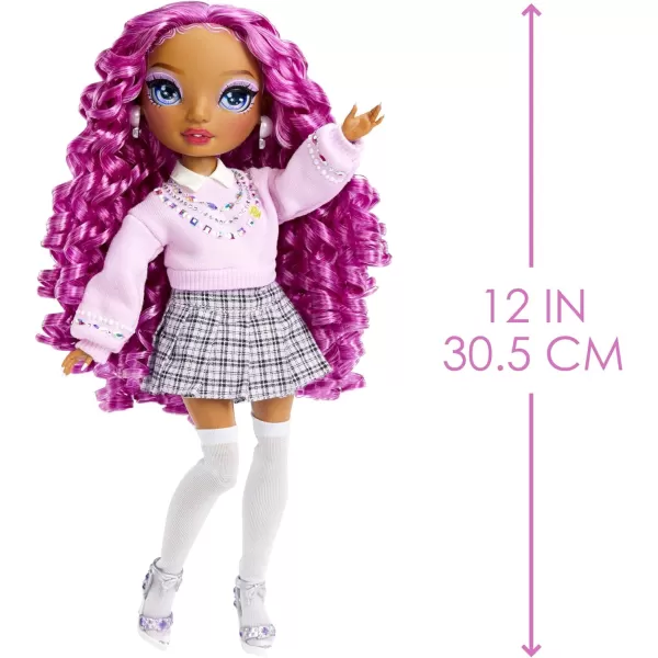 Rainbow High Lilac - Purple Fashion Doll in Fashionable Outfit, Glasses &amp; 10+ Colorful Play Accessories. Gift for Kids 4-12 and Collectors.