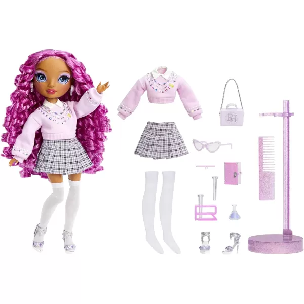 Rainbow High Lilac - Purple Fashion Doll in Fashionable Outfit, Glasses &amp; 10+ Colorful Play Accessories. Gift for Kids 4-12 and Collectors.