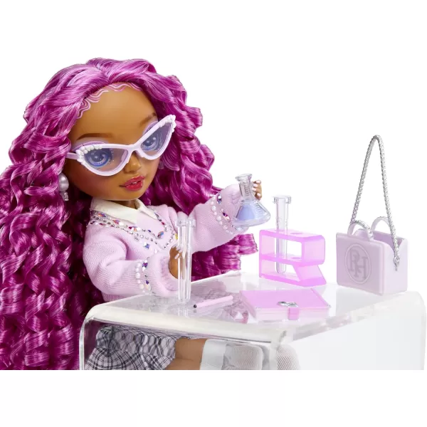 Rainbow High Lilac - Purple Fashion Doll in Fashionable Outfit, Glasses &amp; 10+ Colorful Play Accessories. Gift for Kids 4-12 and Collectors.