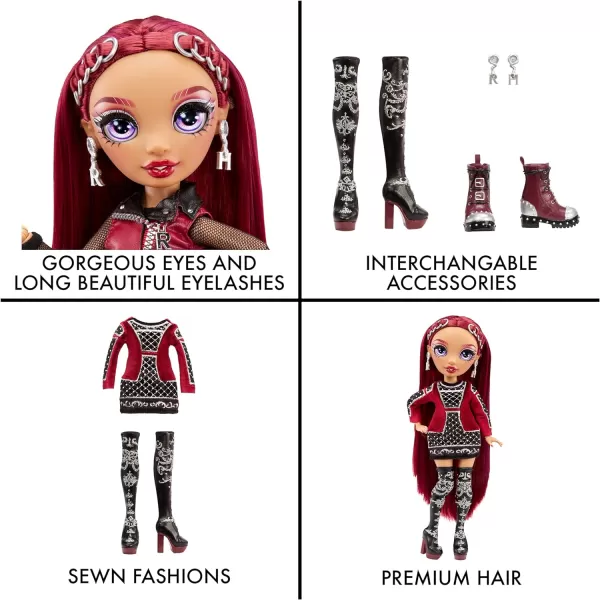 Rainbow High Mila Berrymore- Burgundy Red Fashion Doll. 2 Designer Outfits to Mix &amp; Match with Accessories, Great Gift for Kids 6-12 Years Old and Collectors-Multicolor