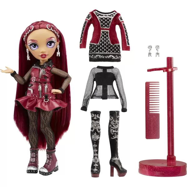 Rainbow High Mila Berrymore- Burgundy Red Fashion Doll. 2 Designer Outfits to Mix &amp; Match with Accessories, Great Gift for Kids 6-12 Years Old and Collectors-Multicolor