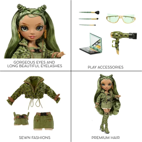 Rainbow High Olivia- Camo Green Fashion Doll. Fashionable Outfit &amp; 10+ Colorful Play Accessories. Great Gift for Kids 4-12 Years Old and Collectors.