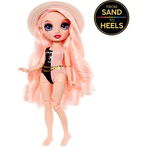 Rainbow High Pacific Coast Bella Parker- Pink Fashion Doll with 2 Designer Outfits, Pool Accessories Playset, Interchangeable Legs, Toys for Kids, Great Gift for Ages 6-12+ Years