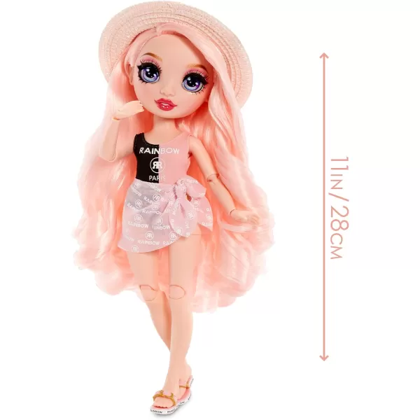 Rainbow High Pacific Coast Bella Parker- Pink Fashion Doll with 2 Designer Outfits, Pool Accessories Playset, Interchangeable Legs, Toys for Kids, Great Gift for Ages 6-12+ Years