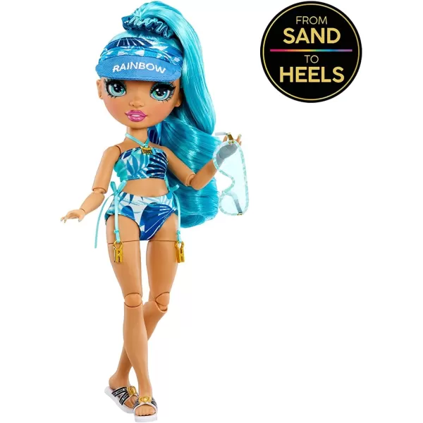 Rainbow High Pacific Coast Hali Capri  Fashion Doll with Pool Accessories playset, and Interchangeable Legs. Great Gift for Kids Ages 6-12+ Years, Multicolor Fashion Doll with Pool Accessories playset, and Interchangeable Legs. Great Gift for Kids Ages 6-12+ Years, Multicolor)