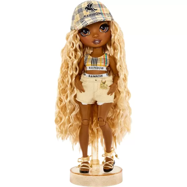 Rainbow High Pacific Coast Harper Dune- Sand  Fashion Doll with 2 Designer Outfits, Pool Accessories Playset, Interchangeable Legs, Toys for Kids, Great Gift for Ages 6-12+ Years Fashion Doll with 2 Designer Outfits, Pool Accessories Playset, Interchangeable Legs, Toys for Kids, Great Gift for Ages 6-12+ Years)