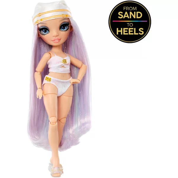 Rainbow High Pacific Coast Margot De Perla- Opal  Fashion Doll with 2 Designer Outfits, Pool Accessories Playset, Interchangeable Legs, Toys for Kids Fashion Doll with 2 Designer Outfits, Pool Accessories Playset, Interchangeable Legs, Toys for Kids)