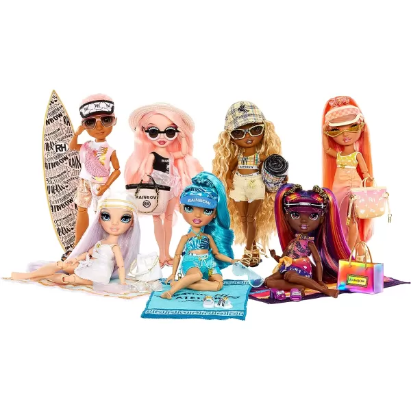 Rainbow High Pacific Coast Phaedra Westward- Sunset  Fashion Doll with 2 Designer Outfits, Pool Accessories Playset, Interchangeable Legs Fashion Doll with 2 Designer Outfits, Pool Accessories Playset, Interchangeable Legs)