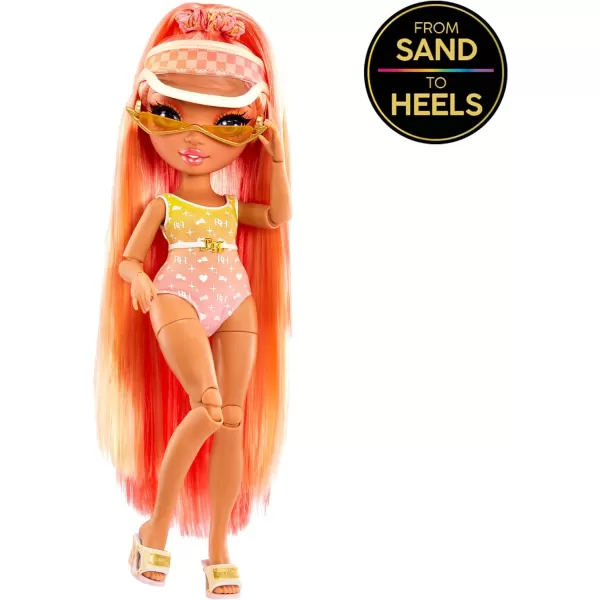 Rainbow High Pacific Coast Simone Summers- Sunrise  Fashion Doll with 2 Designer Outfits, Pool Accessories Playset, Interchangeable Legs, Toys for Kids, Great Gift for Ages 6-12+ Years Fashion Doll with 2 Designer Outfits, Pool Accessories Playset, Interchangeable Legs, Toys for Kids, Great Gift for Ages 6-12+ Years)