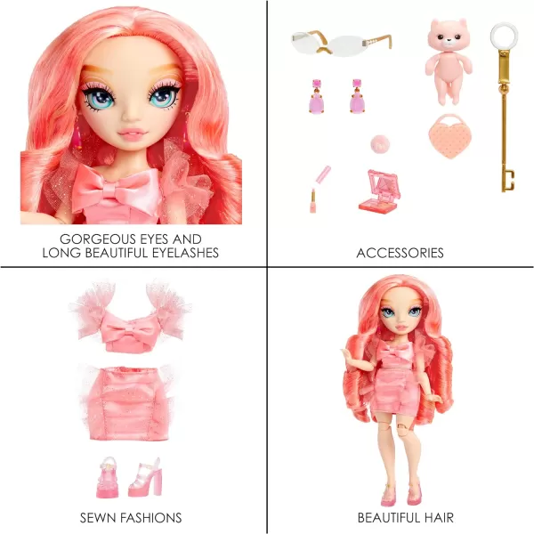 Rainbow High Pinkly - Pink Fashion Doll in Fashionable Outfit, with Glasses &amp; 10+ Colorful Play Accessories. Gift for Kids 4-12 Years and Collectors