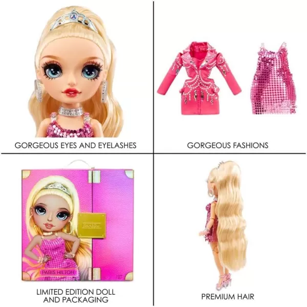 Rainbow High Premium Edition- Paris Hilton Collector Doll- 11 inch, 2022 Fashion Doll with Blond Hair, 2 Gorgeous Outfits to Mix &amp; Match and Premium Doll Accessories. Great Gift and Collectors!