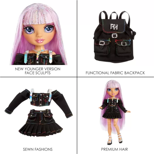 Rainbow High Rainbow Junior High Special Edition Avery Styles- 9" Rainbow Shimmer Hair Posable Fashion Doll with Accessories and Open/Close Soft Backpack. Great Toy Gift for Kids Ages 4-12.
