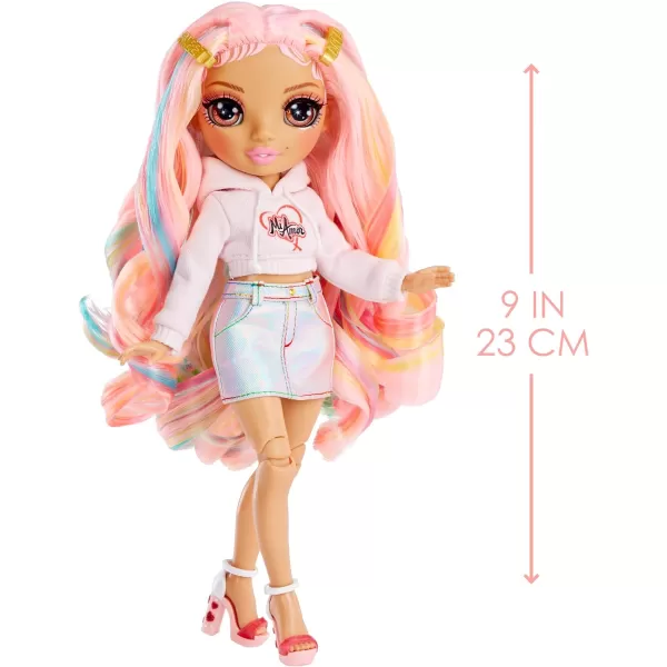 Rainbow High Rainbow Junior High Special Edition Kia Hart - 9" Pink Posable Fashion Doll with Accessories and Open/Close Soft Backpack. Great Toy Gift for Kids Ages 4-12