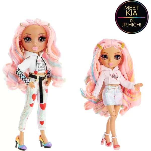 Rainbow High Rainbow Junior High Special Edition Kia Hart - 9" Pink Posable Fashion Doll with Accessories and Open/Close Soft Backpack. Great Toy Gift for Kids Ages 4-12