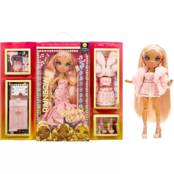 Rainbow High Rainbow Vision Rainbow Divas- Sabrina St. Cloud  Posable Fashion Doll w/ 2 Designer Outfits Mix &amp; Match+Vanity Playset, Great Toy Gifts Kids 6-12 Years Old &amp; Collectors Posable Fashion Doll w/ 2 Designer Outfits Mix &amp; Match+Vanity Playset, Great Toy Gifts Kids 6-12 Years Old &amp; Collectors)