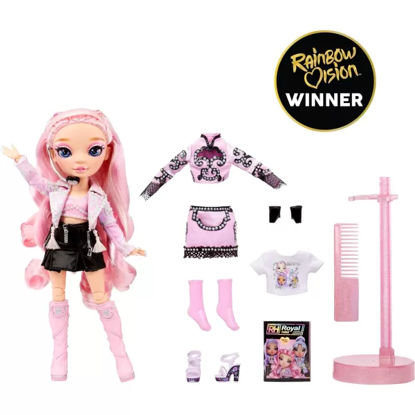 Rainbow High Rainbow Vision Royal Three K-Pop- Minnie Choi Posable Fashion Doll w/2 Designer Outfits to Mix &amp; Match w/Microphone Headset &amp; Band Merch, Great Toy Gift Kids 6-12 Years Old &amp; Collectors