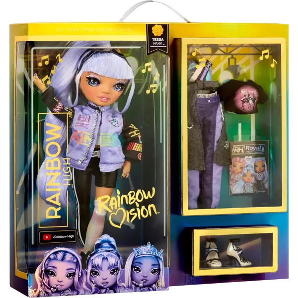 Rainbow High Rainbow Vision Royal Three K-Pop- Tessa Park Posable Fashion Doll w/2 Designer Outfits to Mix &amp; Match w/Microphone Headset &amp; Band Merch, Great Toy Gifts Kids 6-12 Years Old &amp; Collectors