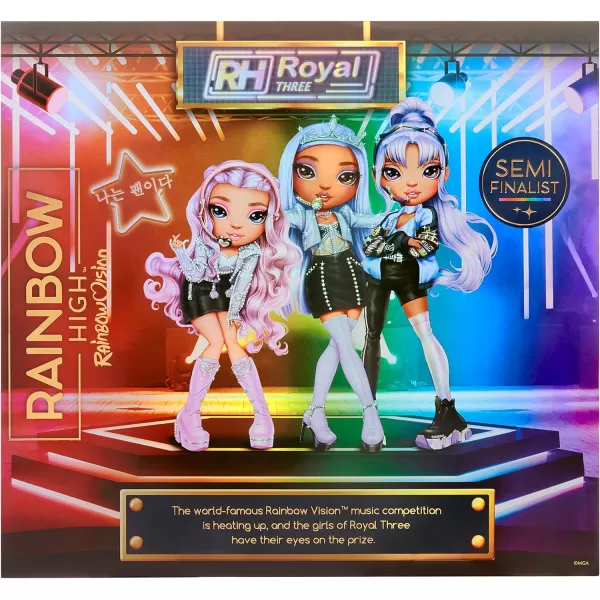 Rainbow High Rainbow Vision Royal Three K-Pop- Tessa Park Posable Fashion Doll w/2 Designer Outfits to Mix &amp; Match w/Microphone Headset &amp; Band Merch, Great Toy Gifts Kids 6-12 Years Old &amp; Collectors